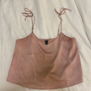 Size M light pink satin feel wild fable top